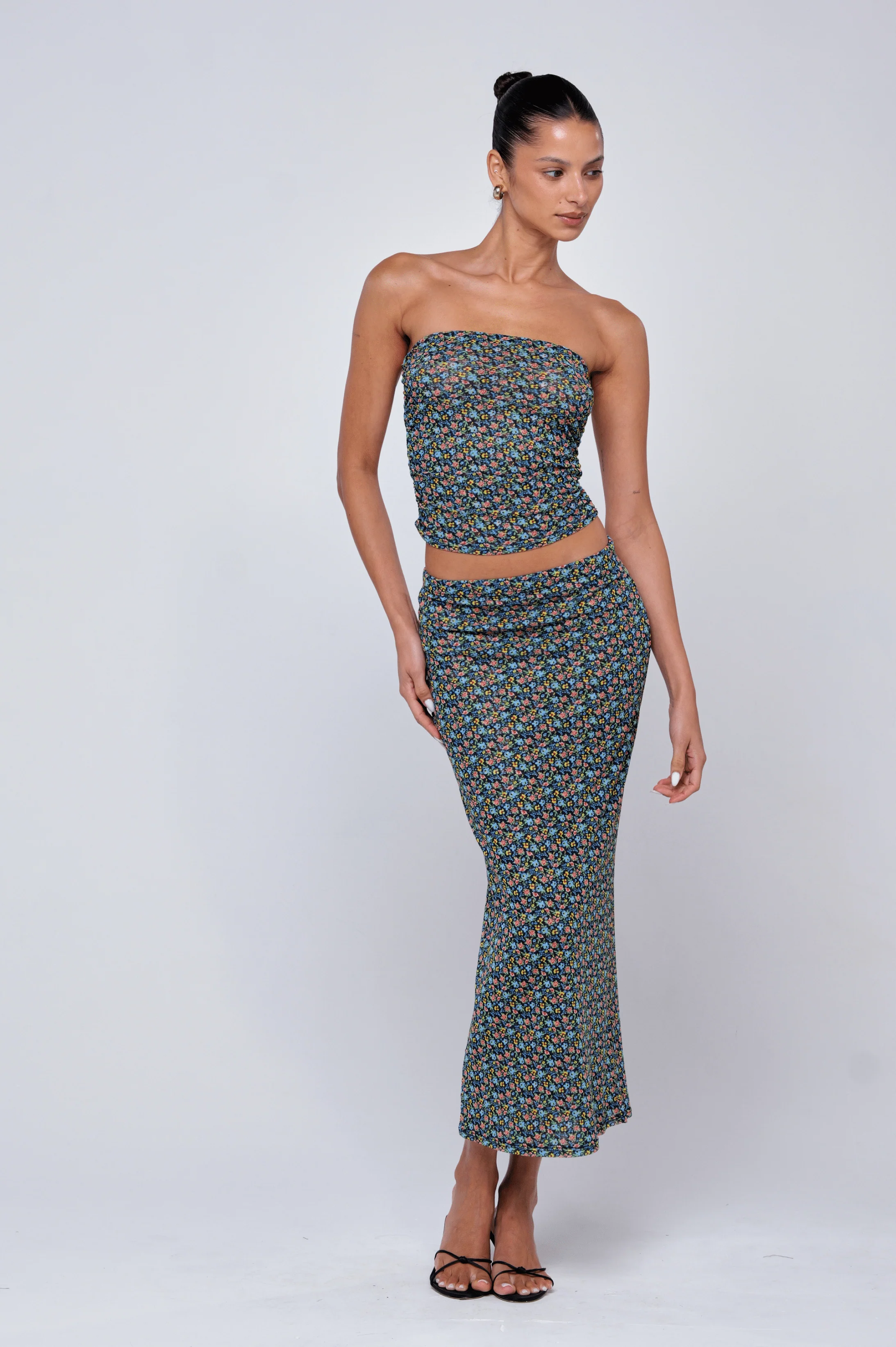 Clyde Mesh Skirt in Paros