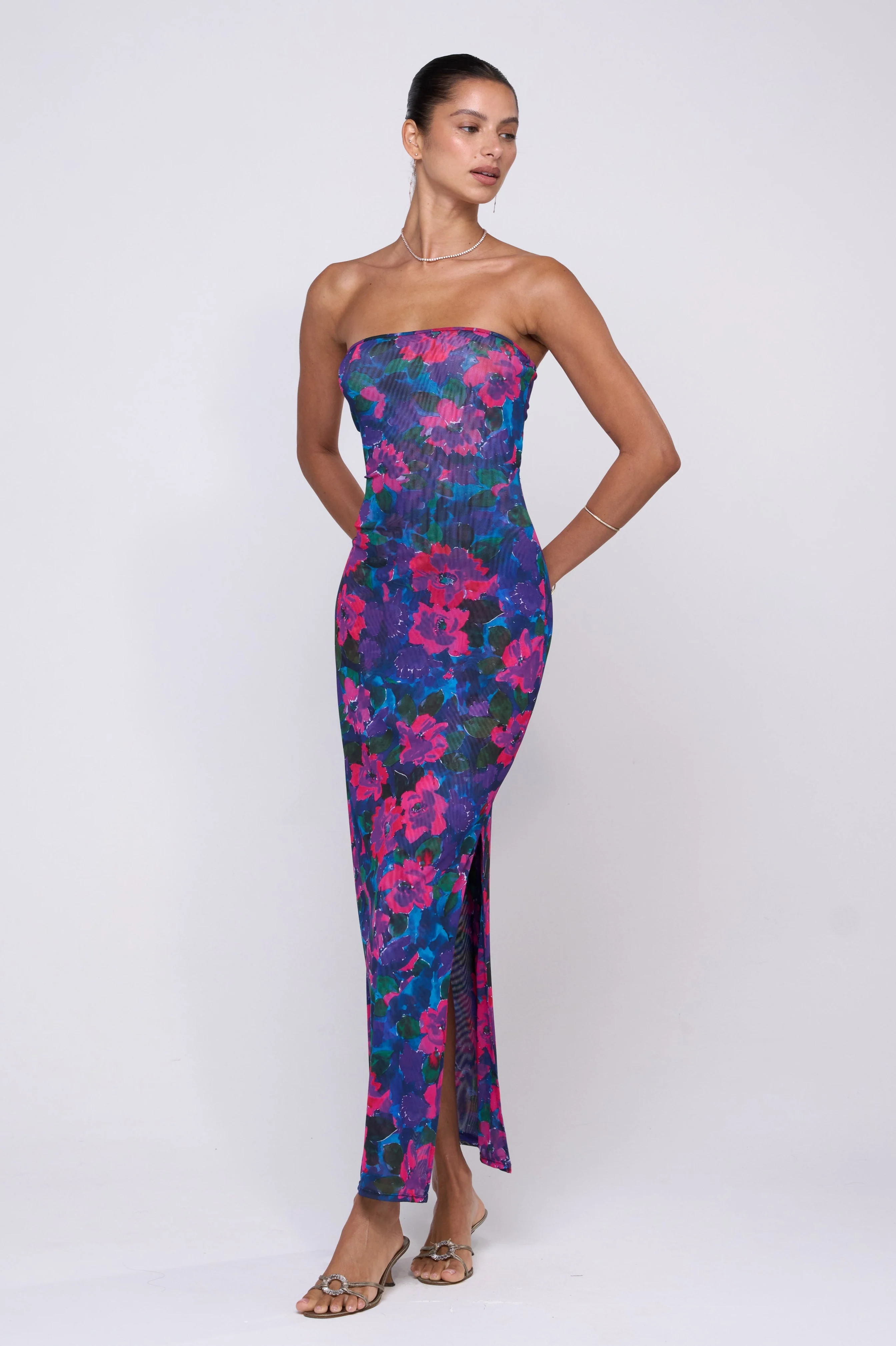 Demi Mesh Dress in Lanai - Image 3