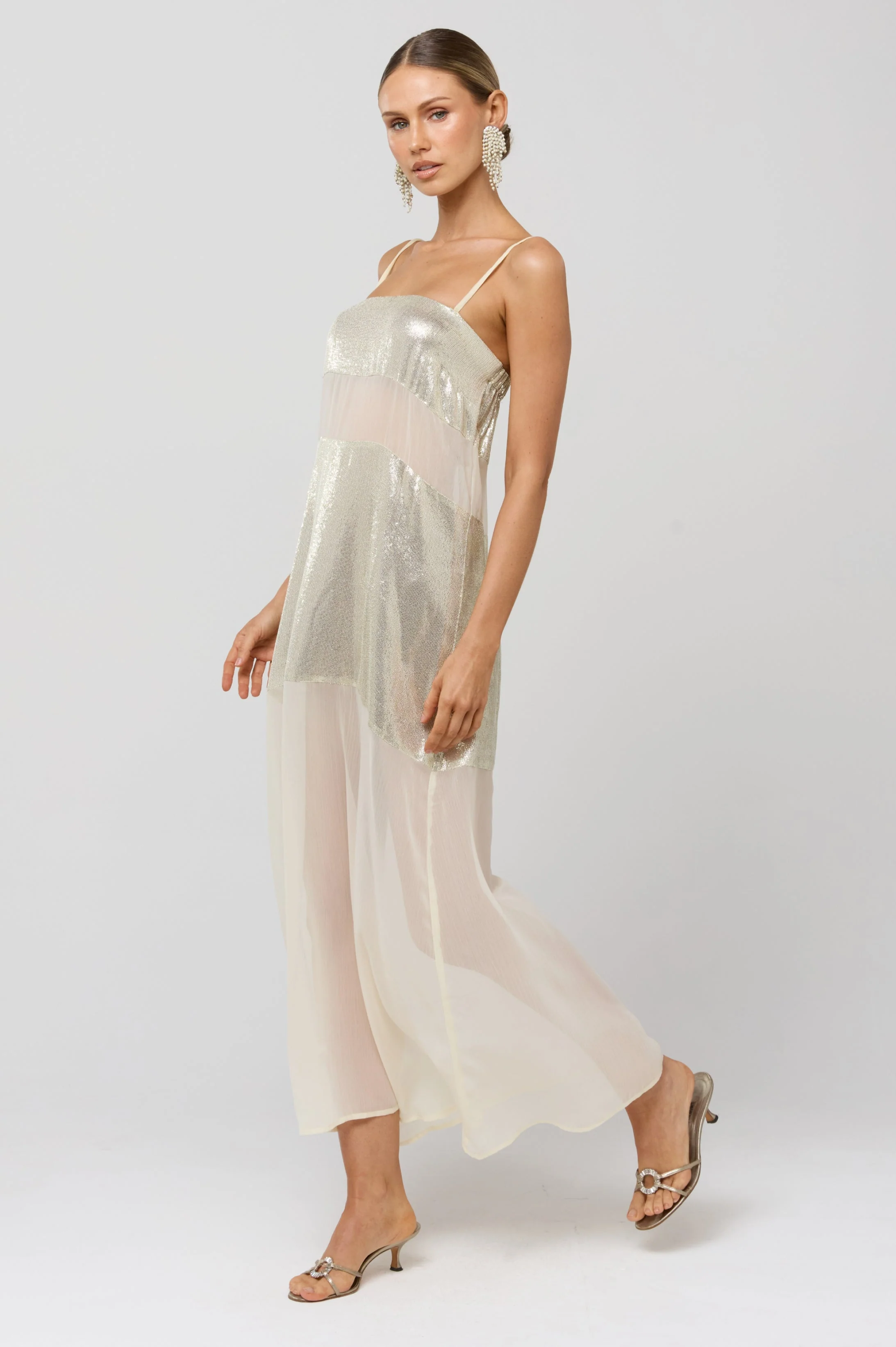 Eli Gold Panel Dress - Image 3