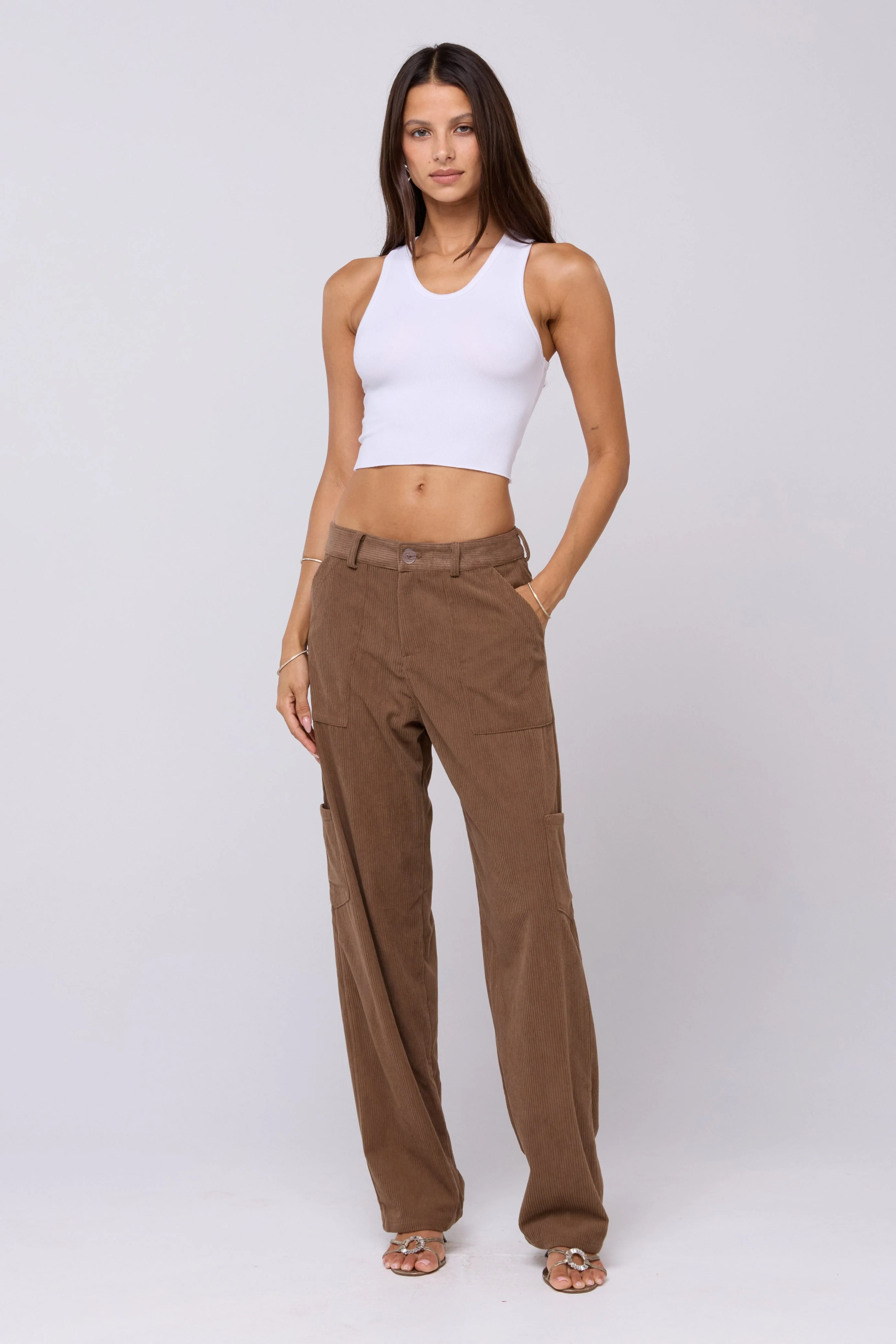 Elsa Cargo Pant in Espresso - Image 3