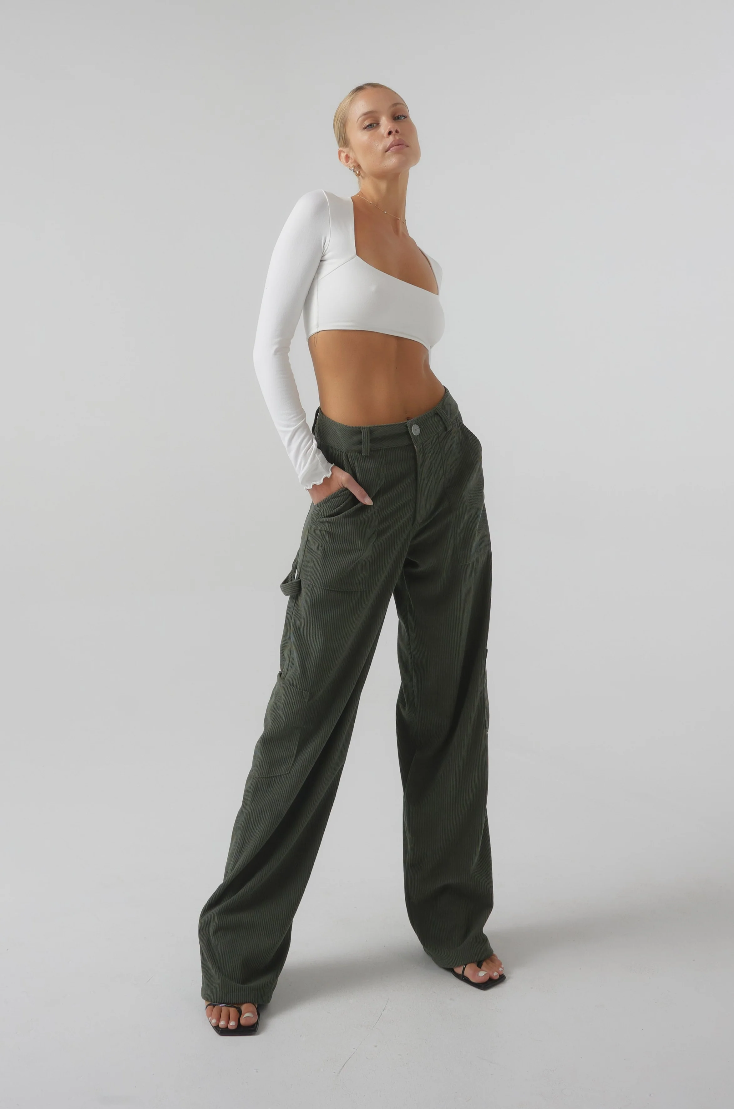 Elsa Cargo Pant in Pine - Image 3