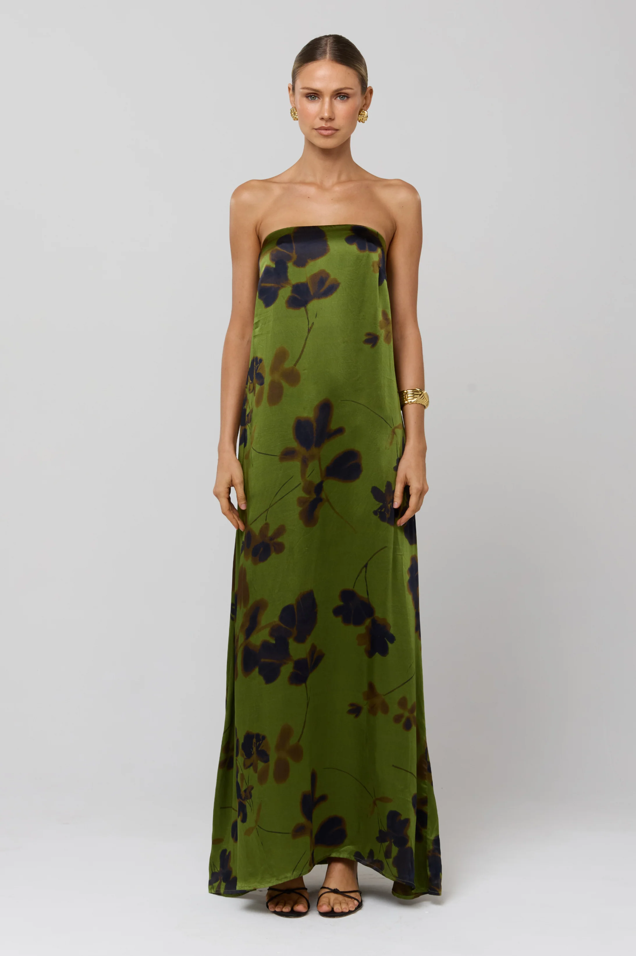 Ophelia Dress in Evergreen
