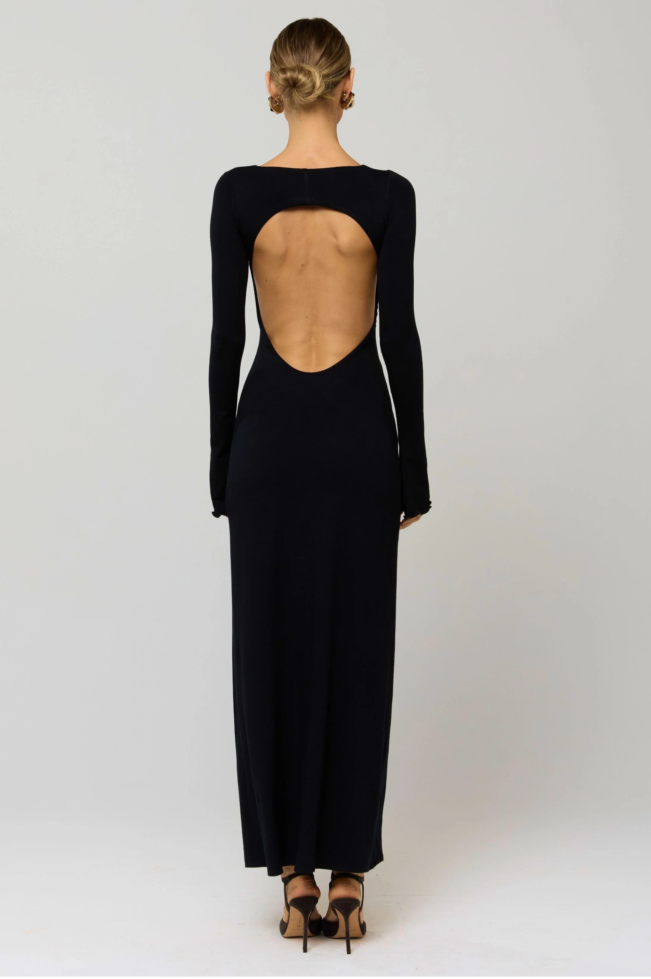 Sylvia Dress in Black Knit - Image 4